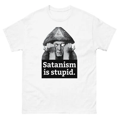 Christian-T Tee Shirt-Satanism is Stupid-Aleister Crowley-Truth-Jesus Christ - Image 1 of 4