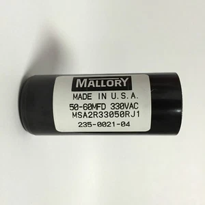 50-60uf 330VAC Mallory Motor Start Capacitor MSA2R33050R for 240V motor 50-60MFD - Picture 1 of 3