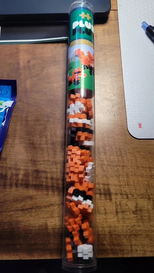 PLUS Construction Building Toy Mini Maker Tube 70 PC Red Fox 1 EA