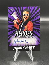 JIMMY HART 2023 Leaf Heroes Of Wrestling Autograph Purple Variation No. BA-JH1
