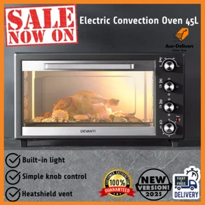 Devanti Electric Convection Oven Bake Benchtop Rotisserie Grill 45L - Picture 1 of 11