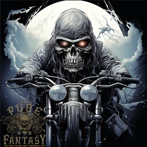 Camiseta De Hombre Grim Reaper De Motocicleta Skull Biker 22 100% Algodón - Imagen 1 de 3