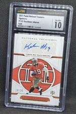 2021 Panini National Treasures Signitures GOLD Keyshawn Johnson 18/25 !GEM MINT!