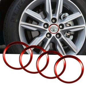 4 piezas anillo decorativo de buje con tapa central para llanta de rueda exterior roja para Toyota Camry 2011-2016 - Imagen 1 de 5
