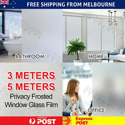90cm*3m/5m Clear Frosted Home Window Glass Removable Privacy Film AU - image 1 of 4