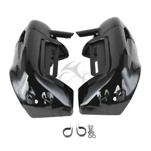 Black Lower Vented Leg Fairing Fit For Harley Touring Road King Electra Glide US - Picture 1 of 12
