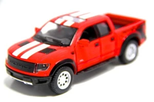 5" Kinsmart 2013 Ford F-150 SVT Raptor Stripes 1:46 Diecast Model Truck- Red - Picture 1 of 4