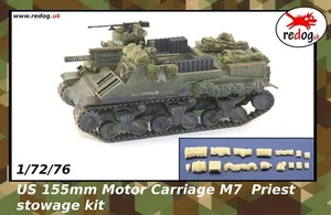 1/72 M7 Priest US Howitzer Tank Military Scale Model Stowage Kit - Bild 1 von 6