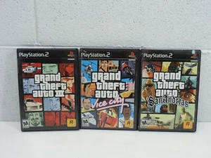 Grand Theft Auto III Vice City San Andreas Lot Playstation 2 Working PS2 - Picture 1 of 6