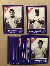 1990 Columbus Clippers Team Set w/JIM LEYRITZ, HENSLEY MEULENS  NEW YORK YANKEES