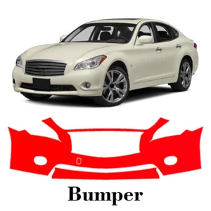 Front bumper PreCut PPF Paint Protection Film For Infiniti Q70 M37 M56 2011-2014 - Picture 1 of 7