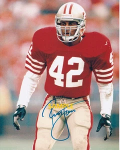 RONNIE LOTT REPRINT PHOTO 8X10 SIGNED AUTOGRAPHED CHRISTMAS MAN CAVE GIFT 49ERS - Picture 1 of 1