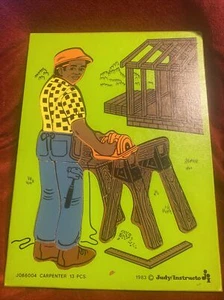 Vintage Children's Puzzle Judy Instructo Carpenter 1983  13 piece - Picture 1 of 1