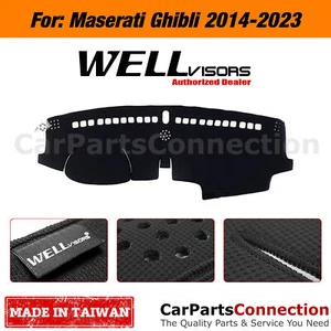 Cubierta de tablero Wellvisors negra para Maserati Ghibli 2014-2024 sin HUD - Imagen 1 de 11