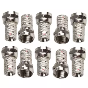 TWIN SKY CABLE Connectors F type connector twist screw on for WF65 CT63 PACK 10 - Picture 1 of 5