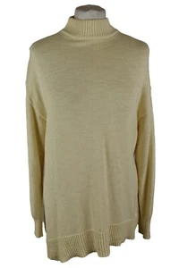 ZARA Beige Knitwear Jumper size S Womens Pullover High Neck Outdoors Outerwear - Picture 1 of 6