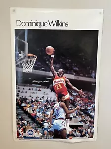 Vintage Dominque Wilkins Atlanta Hawks Sports Illustrated Poster 23x34.5” - Picture 1 of 12