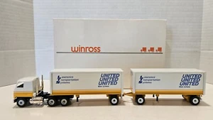 1985 Winross United Van Lines LTS Double Trailers Tractor Trailer 1/64 - Picture 1 of 10