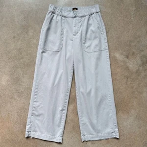 Lee Light Grey Cropped Wide Leg Utility Pants Size 2 - Picture 1 of 7