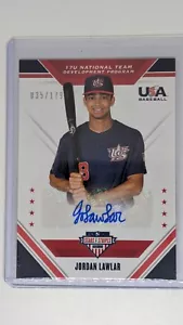 2020 PANINI STARS & STRIPES JORDAN LAWLAR 2021 # 1 DP DIAMONDBACKS AUTO SP /179 - Picture 1 of 2