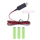 LR6 AA Battery Eliminator USB Power Supply Cable Replace 1-4pcs 1.5V AA Battery