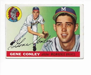 1955 Topps #81 Gene Conley - EX - Milwaukee Braves - Picture 1 of 2