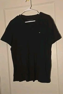 Camiseta para hombre "Tommy Hilfiger" negra cuello en V manga corta talla M - Imagen 1 de 7