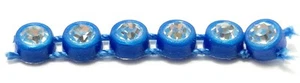 1 mt. PASSAMANERIA STRASS BASE ROYAL BLU-STRASS CRYSTAL ss13 - Bild 1 von 1