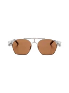 Neuf Lunettes de Soleil Marque Innerraum Modèle O24 Argent Taille 55/17 - Picture 1 of 3