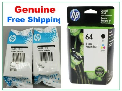 Combo de cartucho de tinta genuino HP 64 negro/tricolor para impresora HP7158 7858 7958 Foto 1 de 3