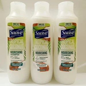 Lot of 3 Suave Tropical coconut nourishing Shampoo 22.5 FL. Oz. (665 ML) each - Picture 1 of 1