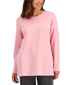 Karen Scott Women's Seam Front French Terry Tunic Sea Pink SZ XXL - Picture 1 of 4