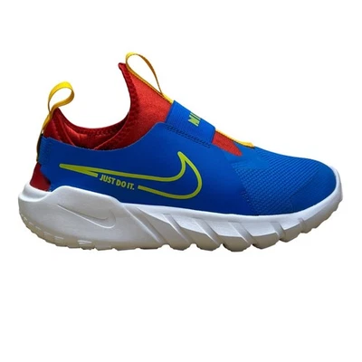 Nike Niños Azul y Rojo Malla Just Do It Logo Sin Cordones Flex Runner 2 Tenis Talla 6.5Y Foto 1 de 4