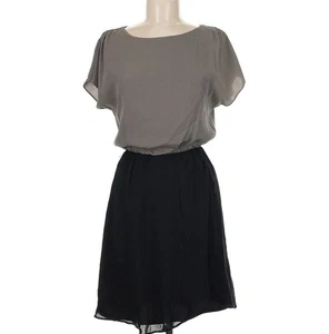 Vestido de cóctel Alice + Olivia línea A negro y gris - Imagen 1 de 6