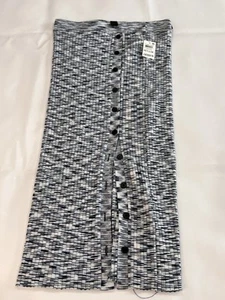 International Concepts INC Midi Skirt Sz L Petite Blue Elastic Knit Pencil c - Picture 1 of 6