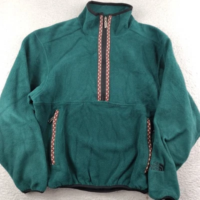 Vintage The North Face Green Fleece Anorak Jacket Southwestern Men's S - Image 1 of 4