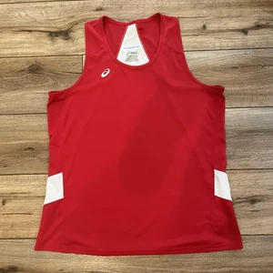 Camiseta sin mangas Asics Motion seca roja blanca sin mangas para correr 2XL - Imagen 1 de 6