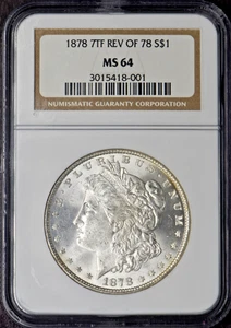 1878 Morgan Silver Dollar 7TF REV 78 - NGC MS64 - ✪COINGIANTS✪ - Picture 1 of 2