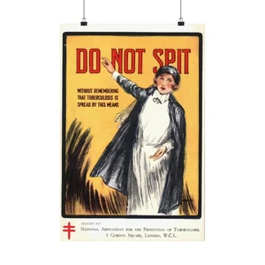 Vintage Public Health Nurse Poster, Matte Vertical Poster, Tuberculosis - Picture 1 of 30