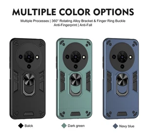 Hybrid Lens Protection Ring Stand Armor Back Case For ZTE Blade A76 A56 A36 - Picture 1 of 22