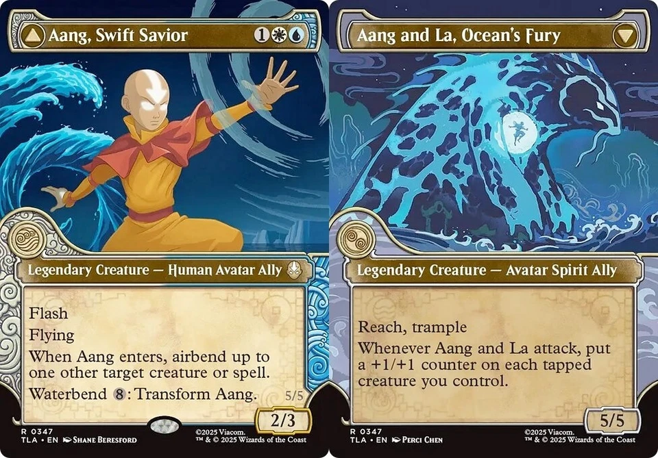 Showcase  AANG, SWIFT SAVIOR // AANG AND LA mtg NM-M The Last Airbender 1 Rare - Image 1 of 1