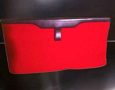 Vintage Debbie Jerome Red Fabric Clutch with Black  Frame - Image 1 of 4