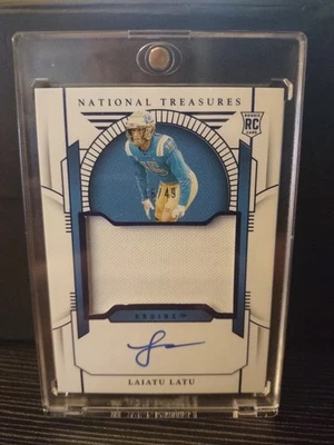 2024 Panini National Treasure Collegiate UCLA Laiatu Latu RPA /49  #69 - Image 1 of 3