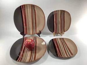 Better Homes & Gardens 2 Each Plates: BAZAAR BROWN 8-1/2” Salad + 10-3/4" Dinner - Picture 1 of 15