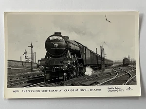 The Flying Scotsman @ Craigentinny Scotland 1932 Real Photo Postcard Unposted - Picture 1 of 6