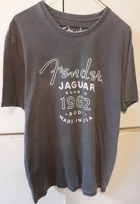 GUITARRA GRANDE FENDER JAGUAR PARA HOMBRE Retro Gris BURNOUT T-Shirt Lucky Brand Foto 1 de 3