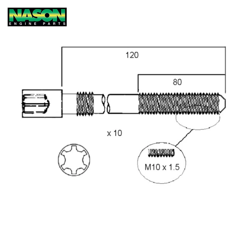 Head Bolt Set FOR VOLKSWAGEN AGU AWU AWT BJX HBS114 - image 1 of 1