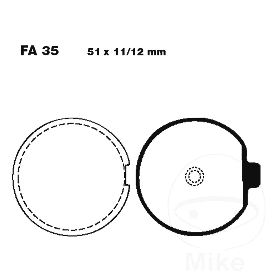 Pastillas de freno EBC estándar FA035 para Suzuki GS 550 1977 Foto 1 de 1