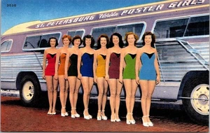 Póster postal de San Petersburgo Florida niñas Webbs - Imagen 1 de 2