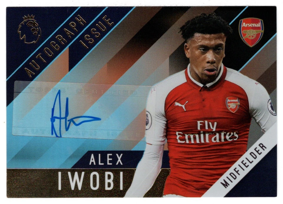 Alex Iwobi - Arsenal - Autograph - 2017-18 Topps Premier League Gold # AI Mint - Image 1 of 2